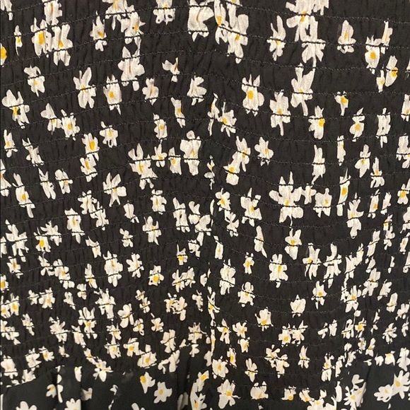 Black & White Style Daisy floral ASOS  Cinch  Top Size 18 Long Sleeve Dress - Picture 3 of 9
